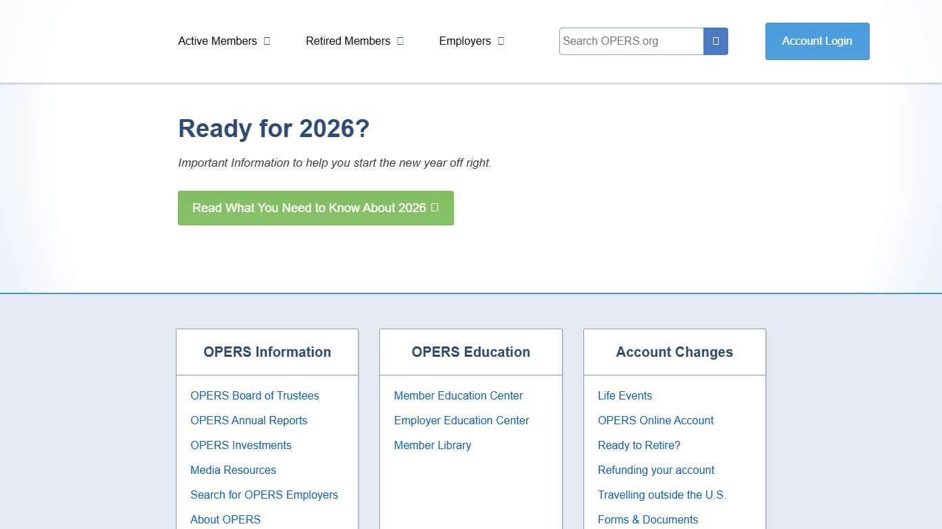 OPERS - A Partner in Your Future